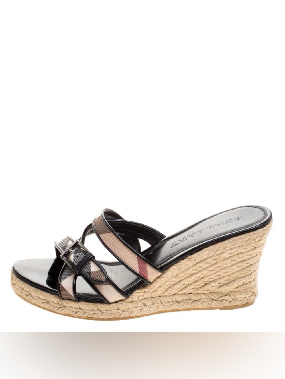 Burberry Nova Check Espadrille Wedge Sandals size 39